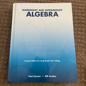 Elementary and Intermediate Algebra
Textbook